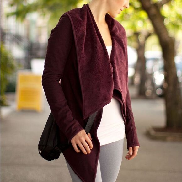 Presence of Mind Jacket Wrap- Bordeaux Drama- Lulu - Picture 3 of 11